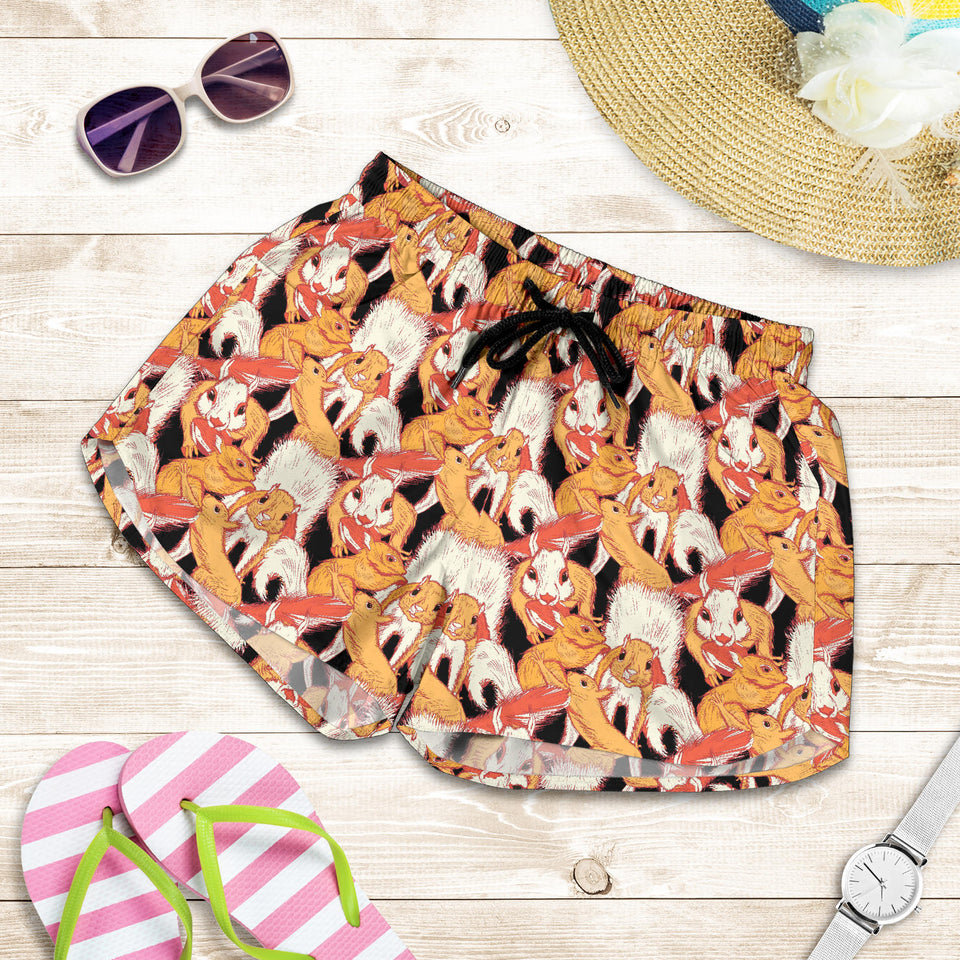Squirrel Pattern Print Design 04 Women Shorts