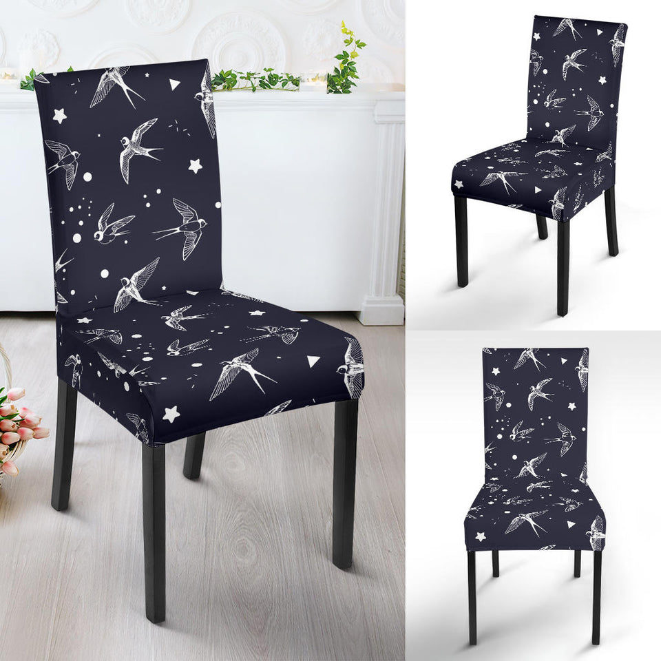 Swallow Pattern Print Design 02 Dining Chair Slipcover