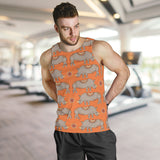 Rhino Pattern Theme Men Tank Top