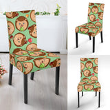 Hedgehog Pattern Print Design 01 Dining Chair Slipcover