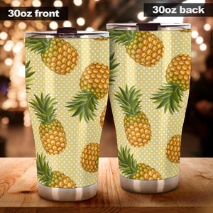 Pineapple Pattern Pokka Dot Background Tumbler