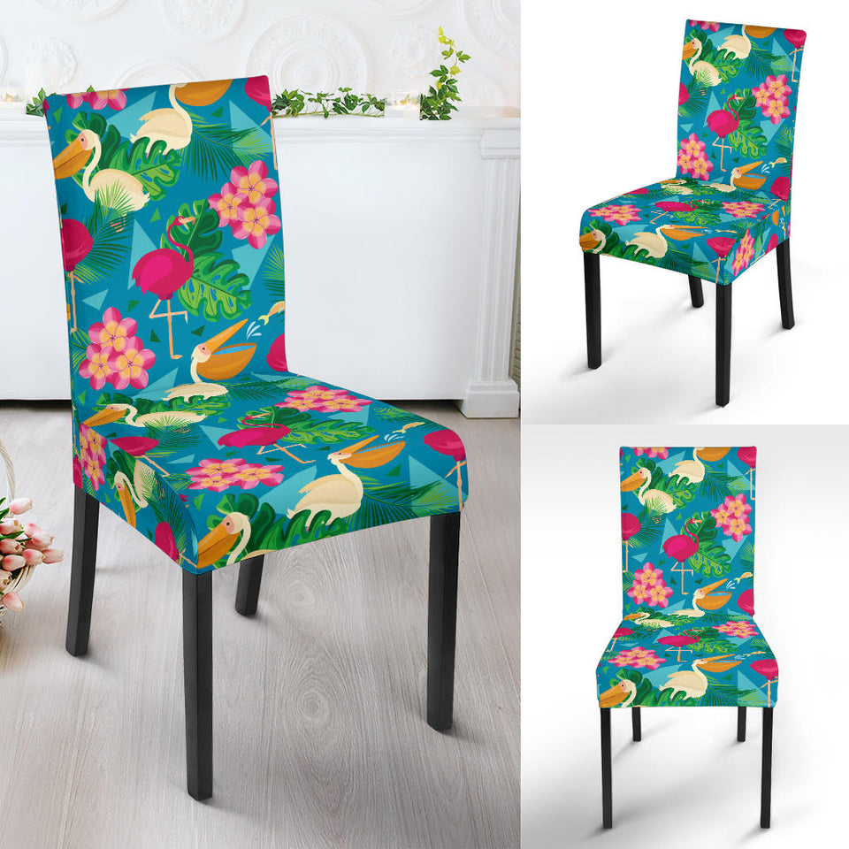 Pelican Pattern Print Design 03 Dining Chair Slipcover