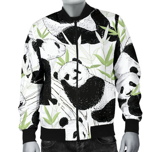 Panda Pattern Men Bomber Jacket