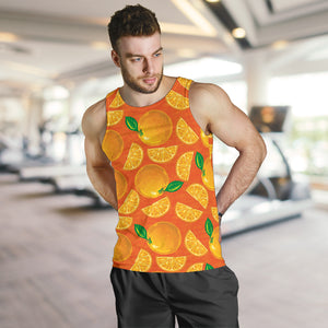 Orange Pattern background Men Tank Top