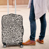 Gray Leopard Texture Pattern Luggage Covers