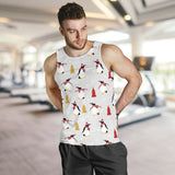 Penguin Christmas Tree Pattern Men Tank Top