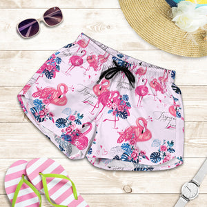 Flamingo Pink Pattern Women Shorts