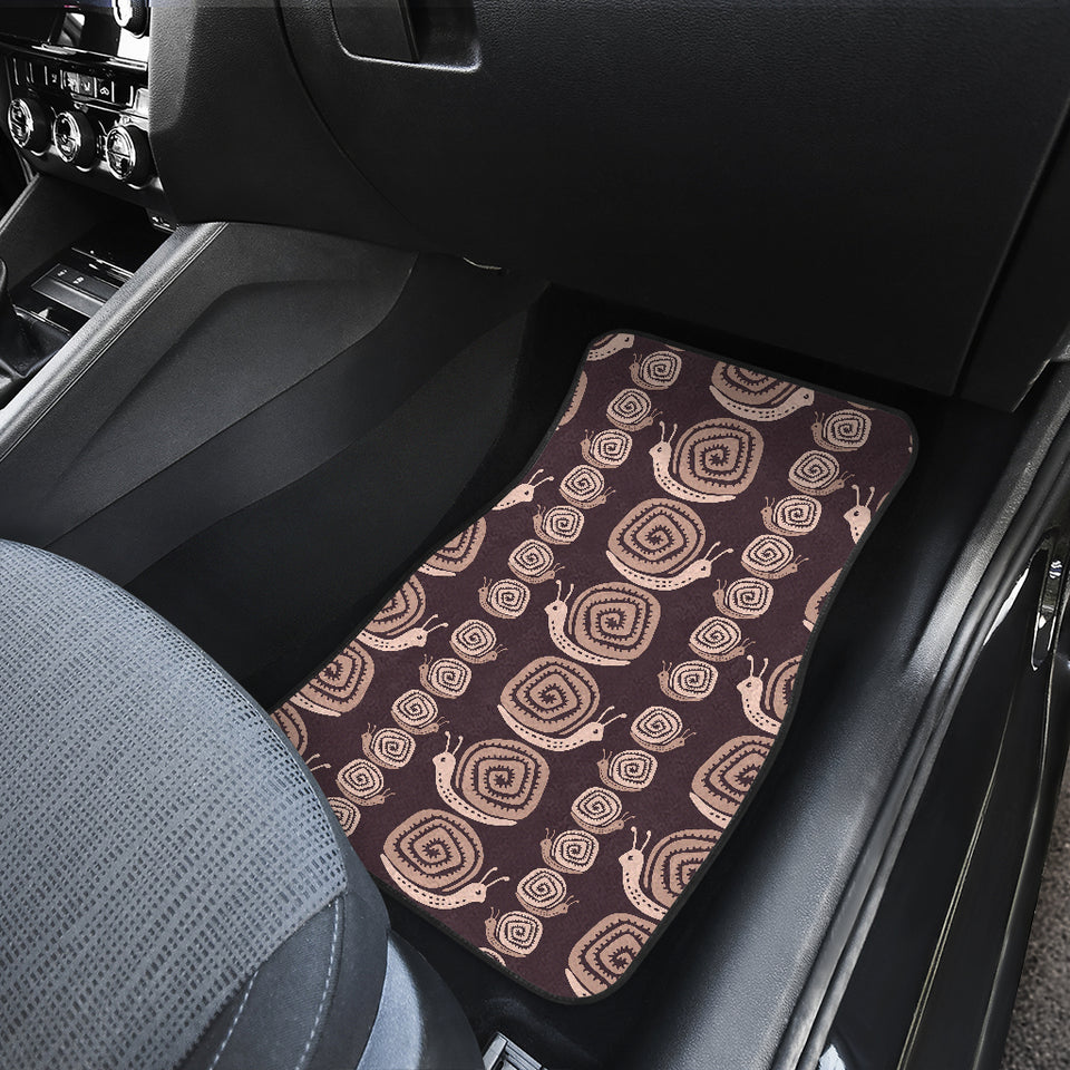 Snail Pattern Print Design 03 Front and Back Car Mats