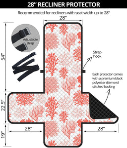 Coral Reef Pattern Print Design 05 Recliner Cover Protector