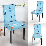 Surfboard Pattern Print Design 05 Dining Chair Slipcover