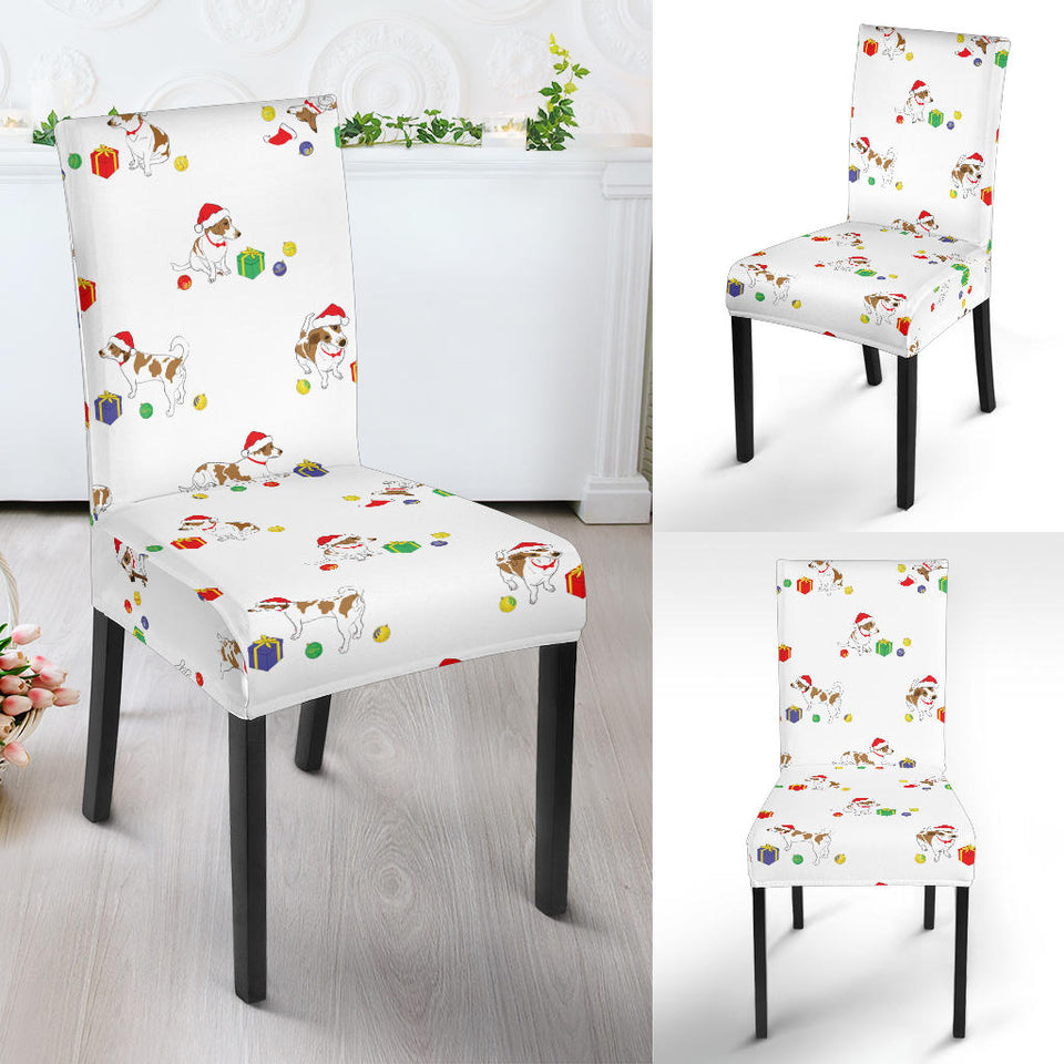 Jack Russel Pattern Print Design 02 Dining Chair Slipcover