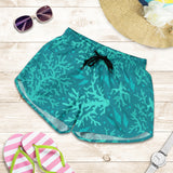 Coral Reef Pattern Print Design 01 Women Shorts