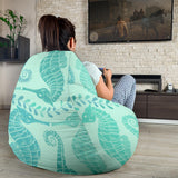 Seahorse Green Pattern Bean Bag Cover