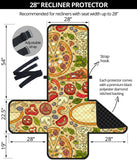 Pizza Pattern Background Recliner Cover Protector