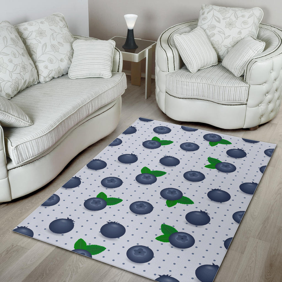 Blueberry Pokka Dot Pattern Area Rug