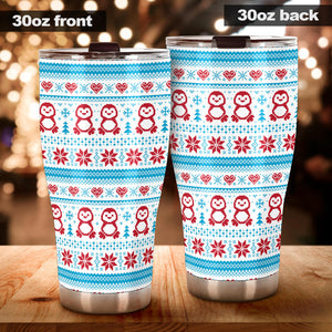 Penguin Sweater Printed Pattern Tumbler