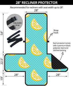 Lemon Theme Pattern Recliner Cover Protector