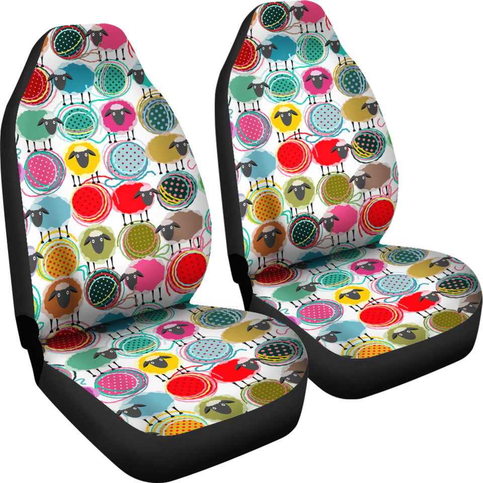 Colorful Sheep Pattern Universal Fit Car Seat Covers