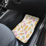 Ice Cream Cone Pattern Background Front Car Mats
