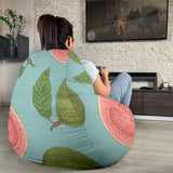 Guava Pattern Green Background Bean Bag Cover