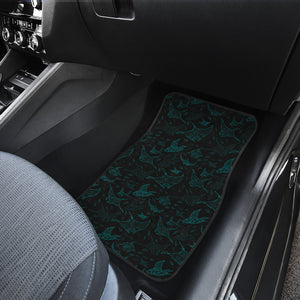 Stingray Pattern Print Design 02 Front Car Mats