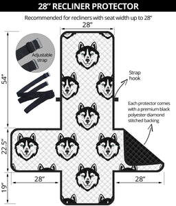 Siberian Husky Pattern Recliner Cover Protector