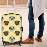 Pug Head Pattern Luggage Covers