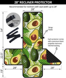 Avocado Leaves Pattern Recliner Cover Protector