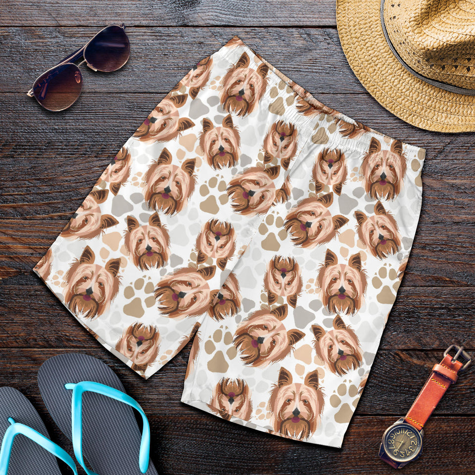 Yorkshire Terrier Pattern Print Design 04 Men Shorts