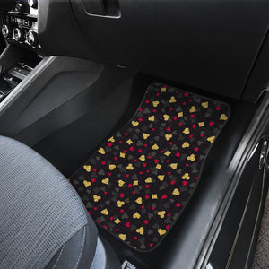 Casino Cards Suits Pattern Print Design 01 Front Car Mats