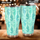 Seahorse Green Pattern Tumbler