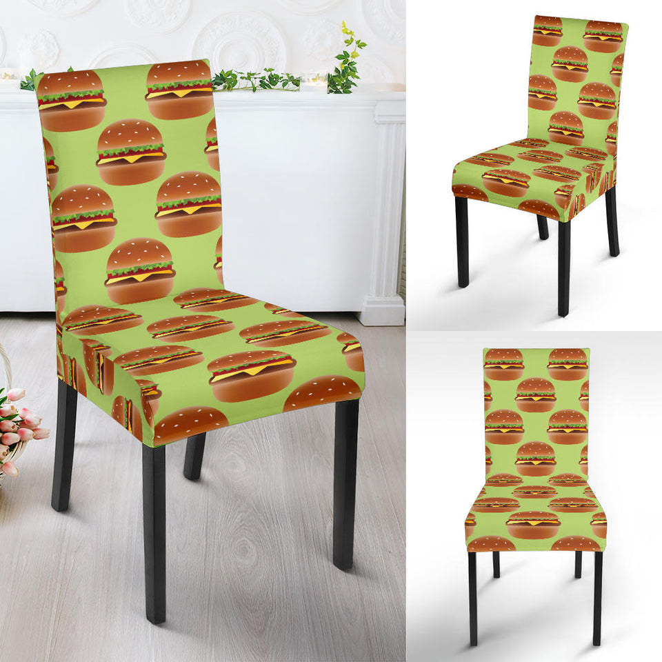 Hamburger Pattern Print Design 02 Dining Chair Slipcover