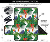 Heliconia Butterfly Leaves Pattern Loveseat Couch Cover Protector