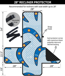 Boomerang Aboriginal Pattern Recliner Cover Protector