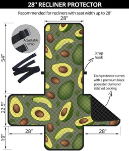 Avocado Pattern Background Recliner Cover Protector