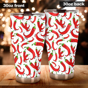 Red Chili Pattern Tumbler