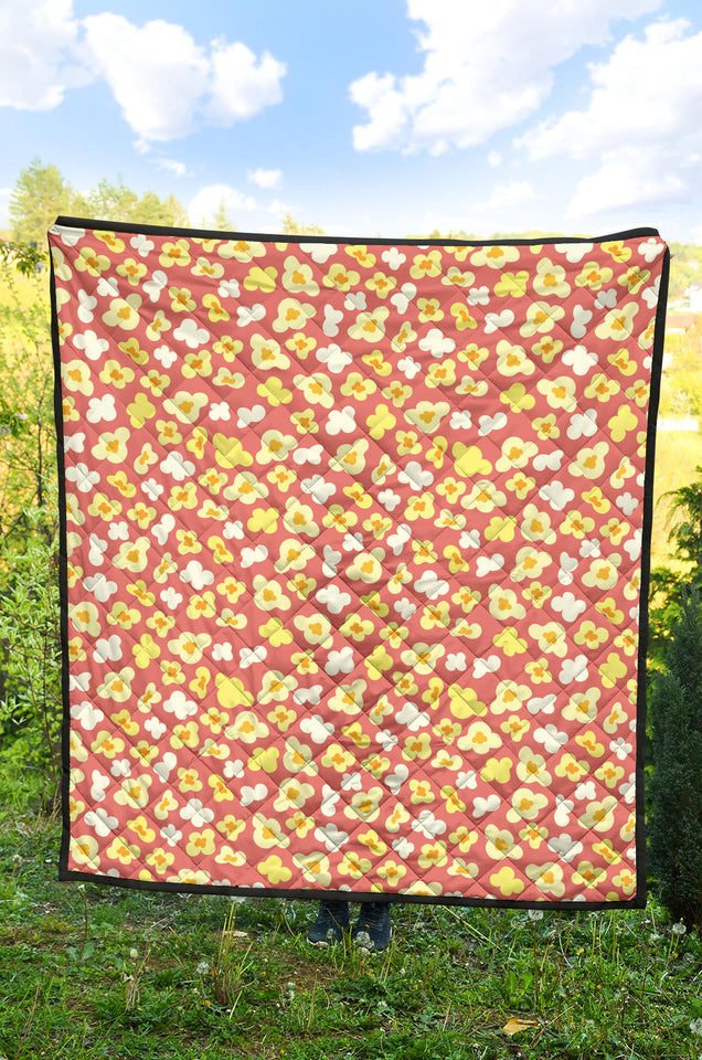 Popcorn Pattern Print Design 01 Premium Quilt