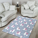 Llama Chirstmas Pattern Area Rug