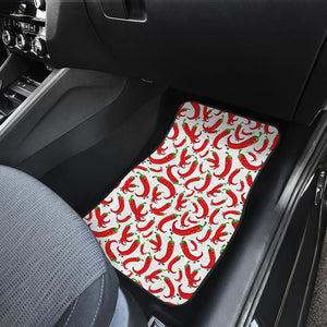 Red Chili Pattern Front Car Mats