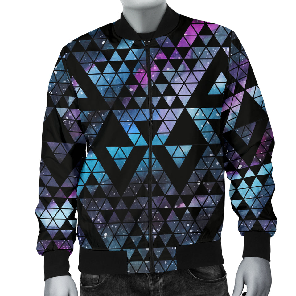 Space Galaxy Tribal Pattern Men Bomber Jacket