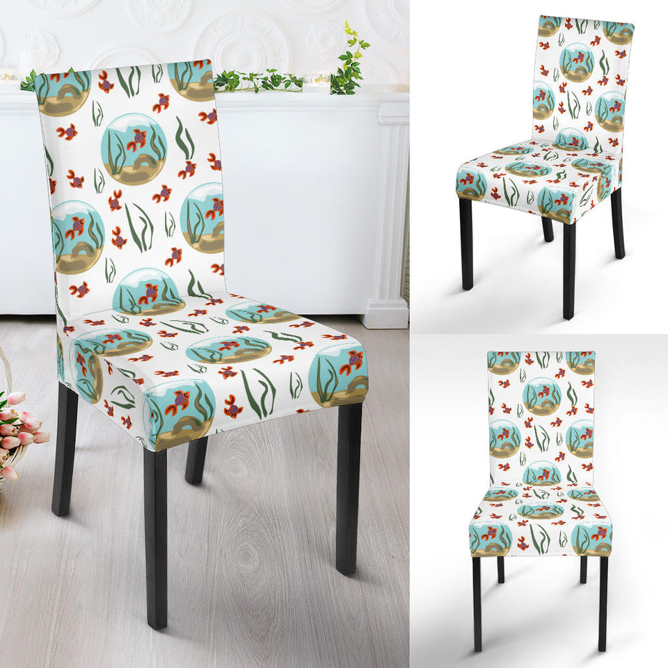 Goldfish Pattern Print Design 01 Dining Chair Slipcover