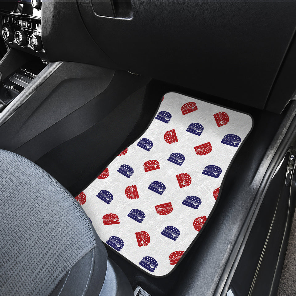 Hamburger Pattern Print Design 04 Front and Back Car Mats