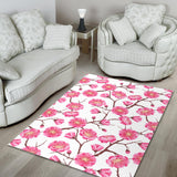 Pink Sakura Pattern Area Rug