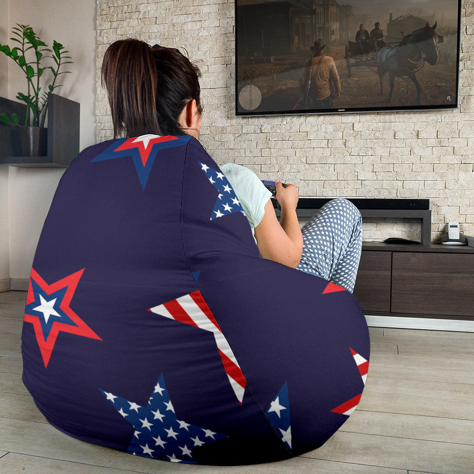 USA Star Pattern Theme Bean Bag Cover