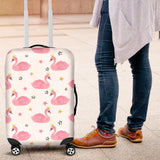 Pink Swan Pattern Luggage Covers