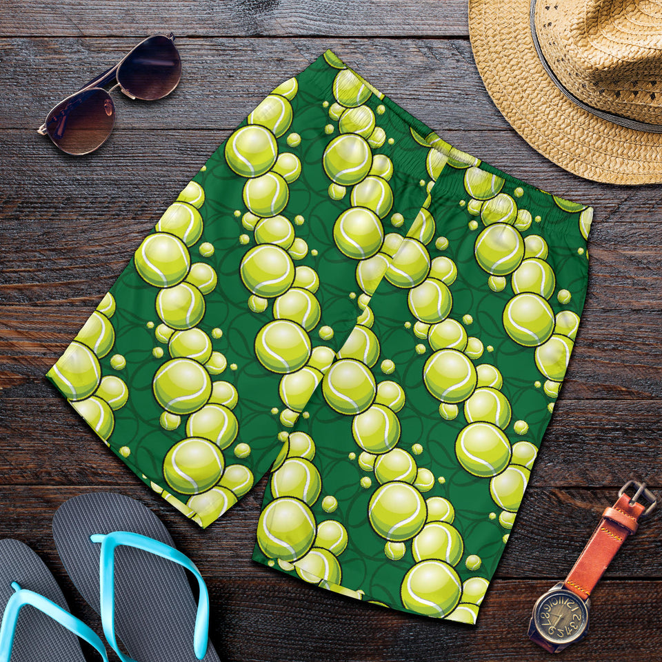 Tennis Pattern Print Design 04 Men Shorts