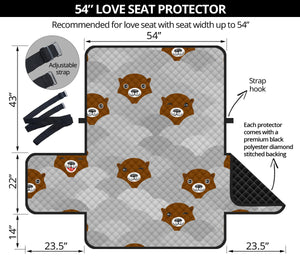 Cute Otter Pattern Loveseat Couch Cover Protector