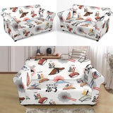 Sushi Japanese Pattern Loveseat Couch Slipcover