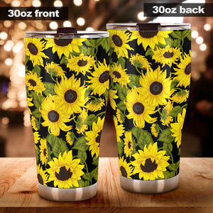 Sunflower Theme Pattern  Tumbler