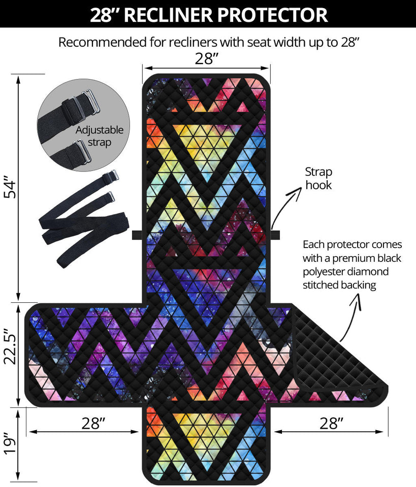 Space Colorful Tribal Galaxy Pattern Recliner Cover Protector